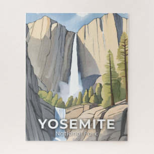Yosemite National Park   Watercolor Travel Jigsaw Puzzle