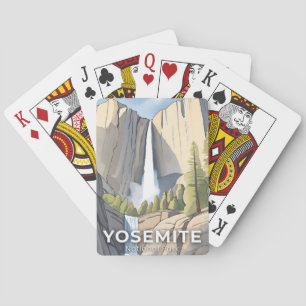 Yosemite National Park   Watercolor Travel Playing Cards