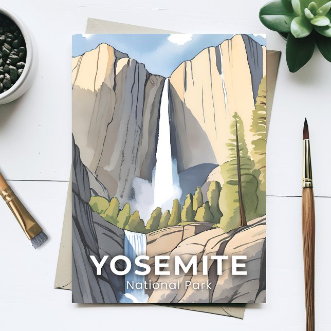 Yosemite National Park | Watercolor Travel Postcard (Creator Uploaded)