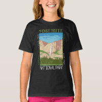 Yosemite National Park Waterfall Distressed Retro