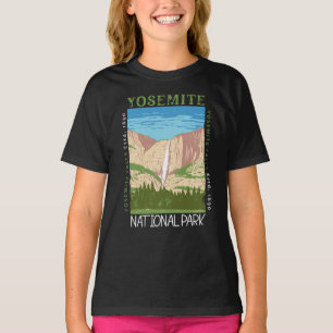 Yosemite National Park Waterfall Distressed Retro  T-Shirt
