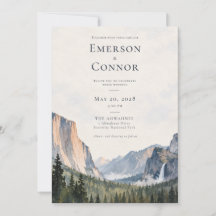 Yosemite National Park Wedding Invitation