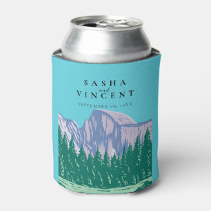 Yosemite National Park Wedding Retro Can Cooler