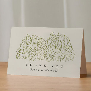 Yosemite National Park Wedding Thank You Card