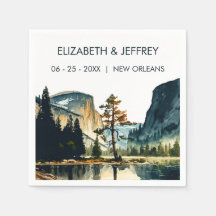 Yosemite National Park Wedding Watercolor