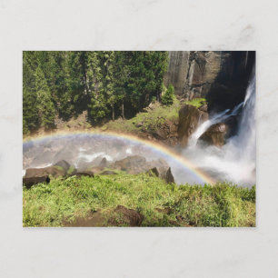 Yosemite Nationalpark Kalifornien Regenbogen am Wa Postcard