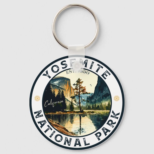 Yosemite Park California mountain climbing Key Ring (Front)