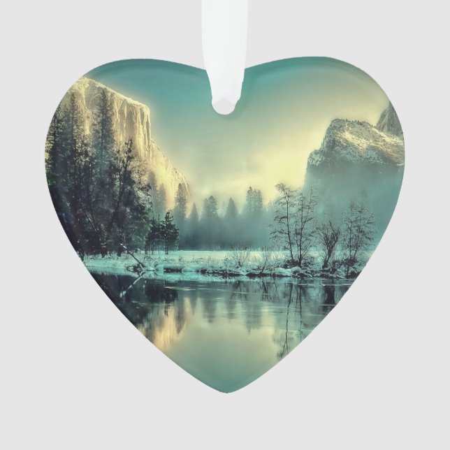 Yosemite Park Sunrise Ornament (Front)