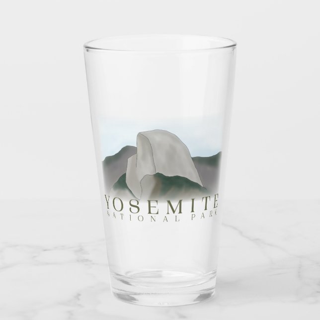 Yosemite Pint Glass, National Park Tumbler (Front)