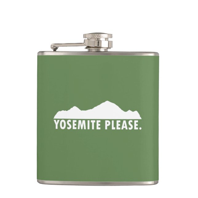 Yosemite Please Hip Flask (Front)