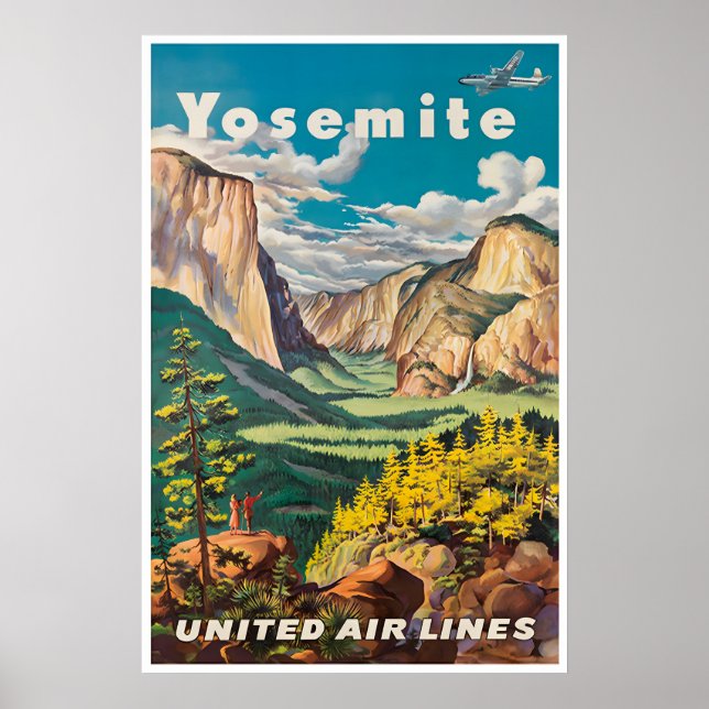 Yosemite Poster National Parks Art United Travel (Front)