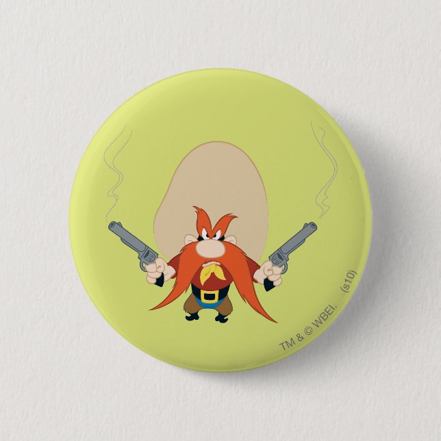 Yosemite Sam Back Off 6 Cm Round Badge (Front)
