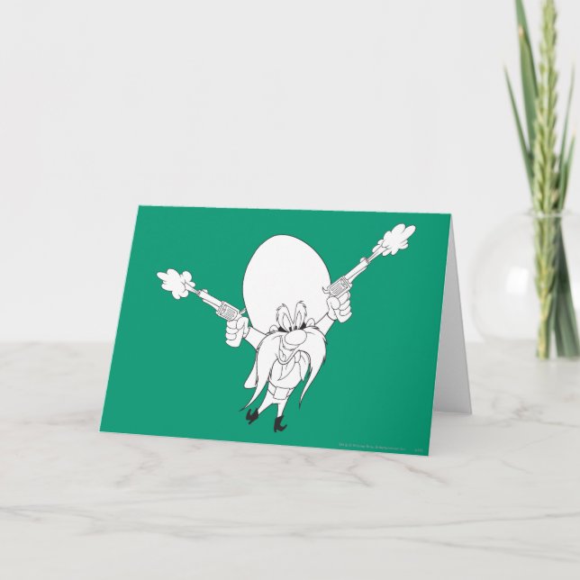 Yosemite Sam Guns Blazing Card (Front)