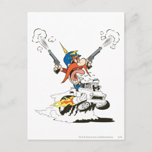 Yosemite Sam Guns Firing Postcard