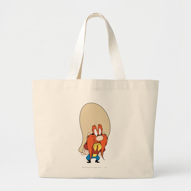 Yosemite Sam Hands on Hips Large Tote Bag (Front)