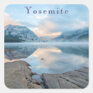 Yosemite Tenaya Lake Sunrise Square Sticker