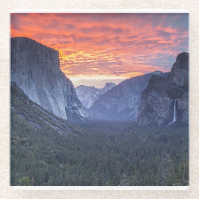 Yosemite Tunnel View Glass Coaster (Front)