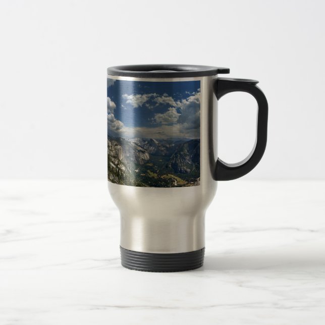 Yosemite Valley and Half Dome from Eagle Peak Travel Mug (Right)