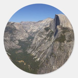 Yosemite Valley And Half Dome From Glacier Point Classic Round Sticker