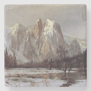 Yosemite Valley, California (Cathedral Rock) Stone Coaster