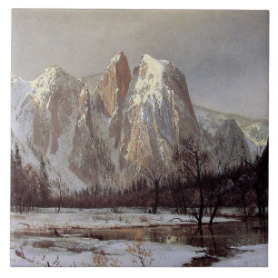 Yosemite Valley, California (Cathedral Rock) Tile