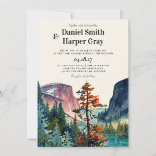 YOSEMITE Valley Destination Wedding Invitation