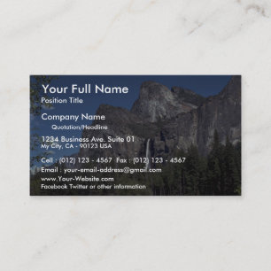 Yosemite Valley Falls, USA Business Card