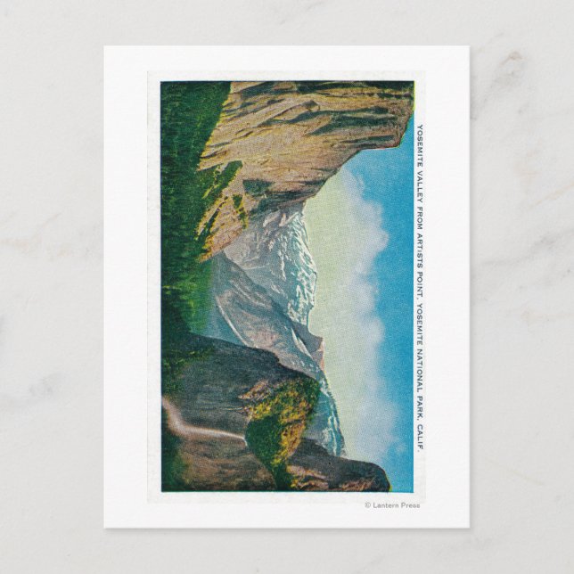 Yosemite Valley from Artist's Point Postcard (Front)