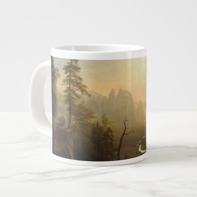 Yosemite Valley, Glacier Point Trail Large Coffee Mug (Front Left)