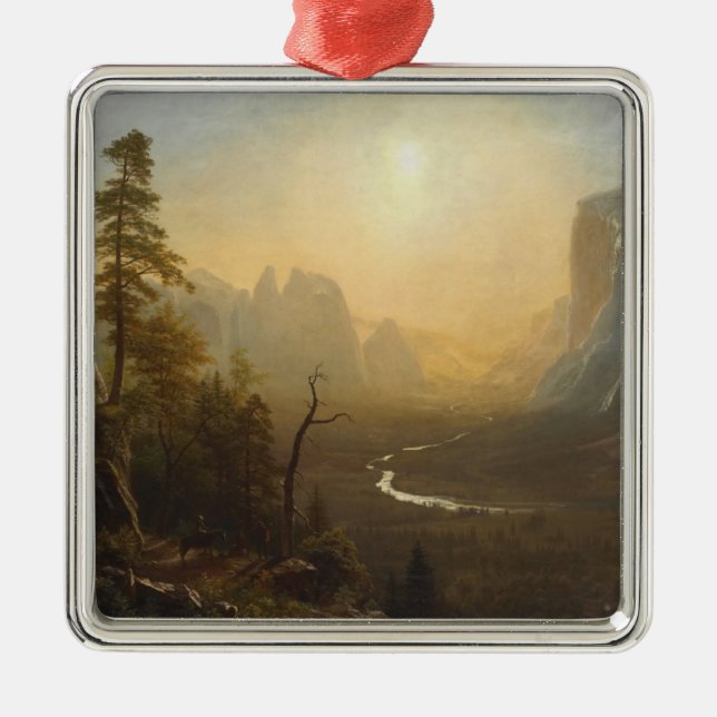 Yosemite Valley, Glacier Point Trail Metal Tree Decoration (Front)