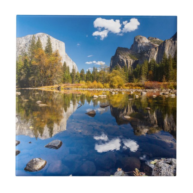Yosemite Valley in Fall Tile (Front)