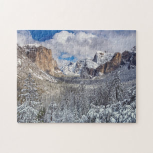 Yosemite Valley in Snow Jigsaw Puzzle