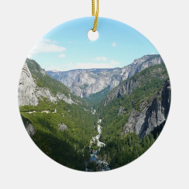 Yosemite Valley in Yosemite National Park Ceramic Tree Decoration (Front)