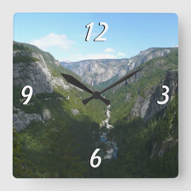 Yosemite Valley in Yosemite National Park Square Wall Clock (Front)