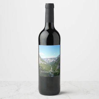 Yosemite Valley in Yosemite National Park Wine Label