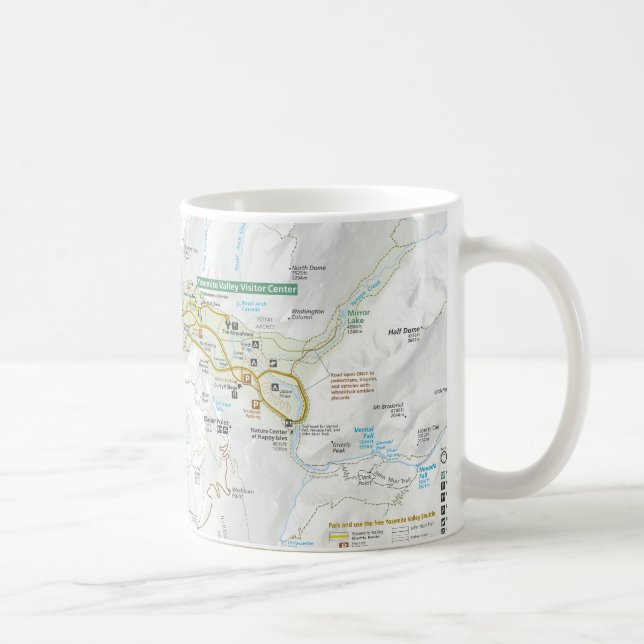 Yosemite Valley map mug (Right)