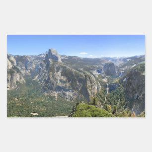 Yosemite Valley Panorama - Yosemite Rectangular Sticker