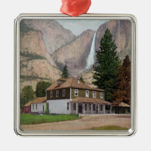 Yosemite Valley Store and Post Office Metal Tree Decoration