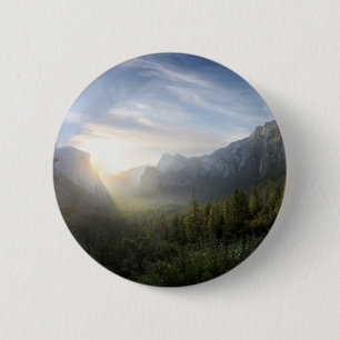Yosemite Valley Sunrise from Inspiration Point 6 Cm Round Badge