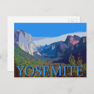Yosemite View with Text Postcard