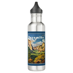Yosemite Vintage Travel custom name water bottles
