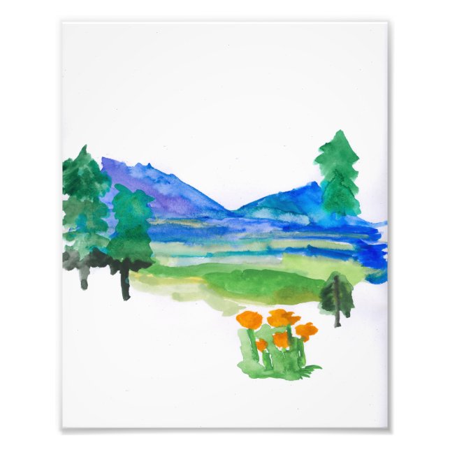 Yosemite Watercolor Print (Front)