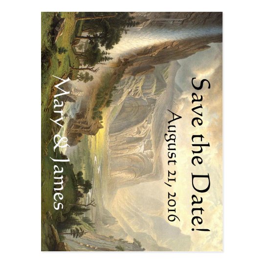 Yosemite Waterfall Vista Save the Date Postcard