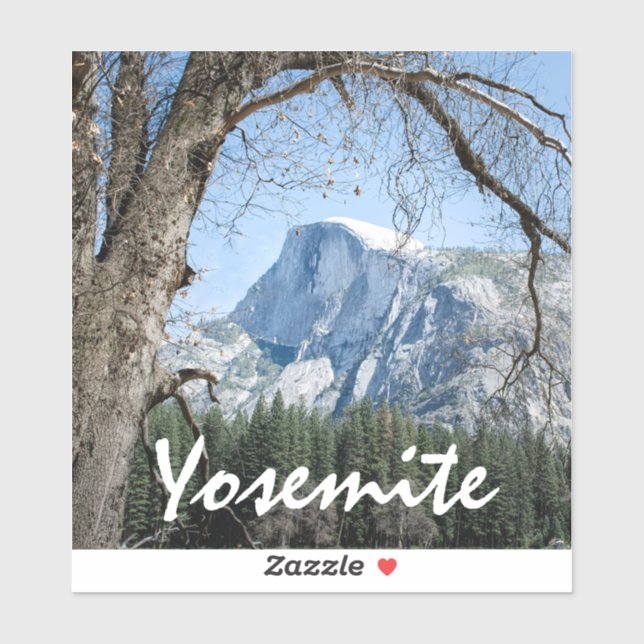 Yosemite's Half Dome Custom-Cut Vinyl Sticker (Sheet)