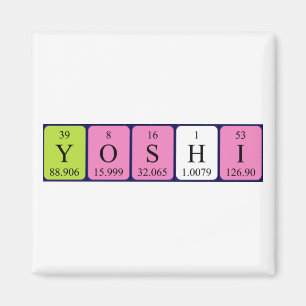 Yoshi periodic table name magnet