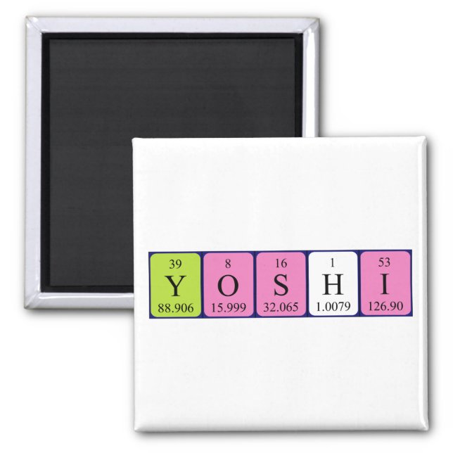 Yoshi periodic table name magnet (Front)