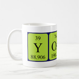 Yoshi periodic table name mug