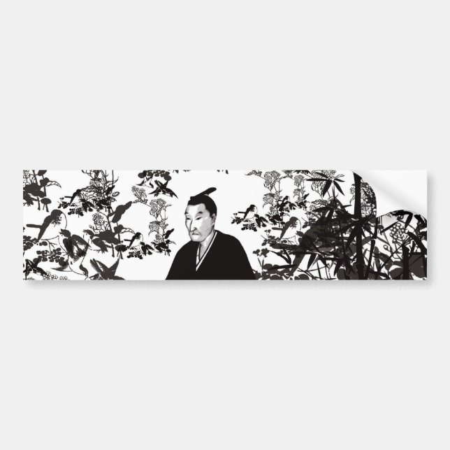 Yoshida Shoin and Birds Bumper Sticker (Front)