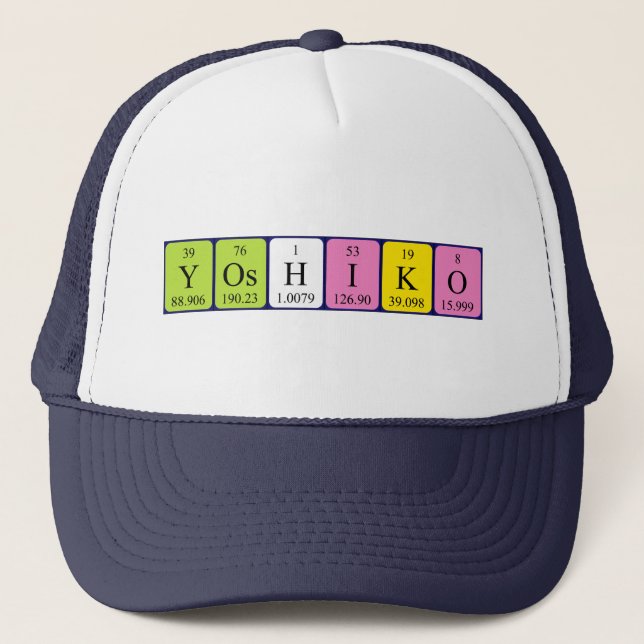 Yoshiko periodic table name hat (Front)