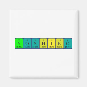 Yoshiko periodic table name magnet